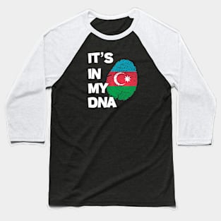 Flag of Azerbaijan  in fingerprint Baseball T-Shirt